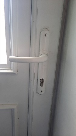 UPVC lock replacement task.